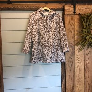 Euc leopard xl petite hoodie super warm